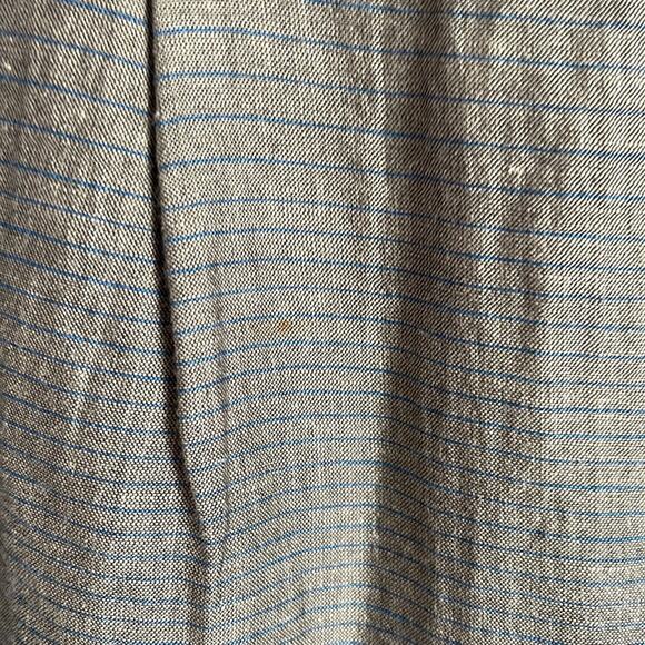 Vince linen cotton blend striped A line skirt with pockets sz 6 - Picture 6 of 9